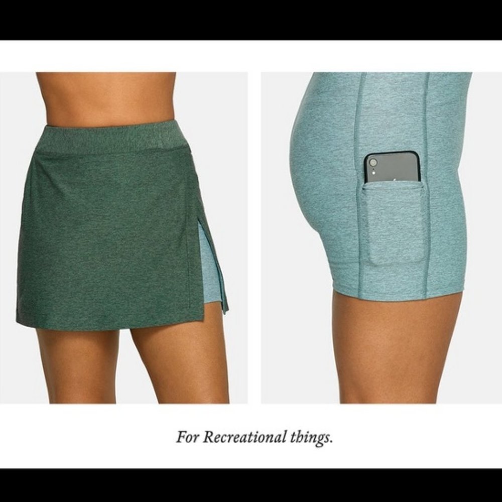 Outdoor Voices Court Skort in Hunter / Slate - Picture 3 of 8